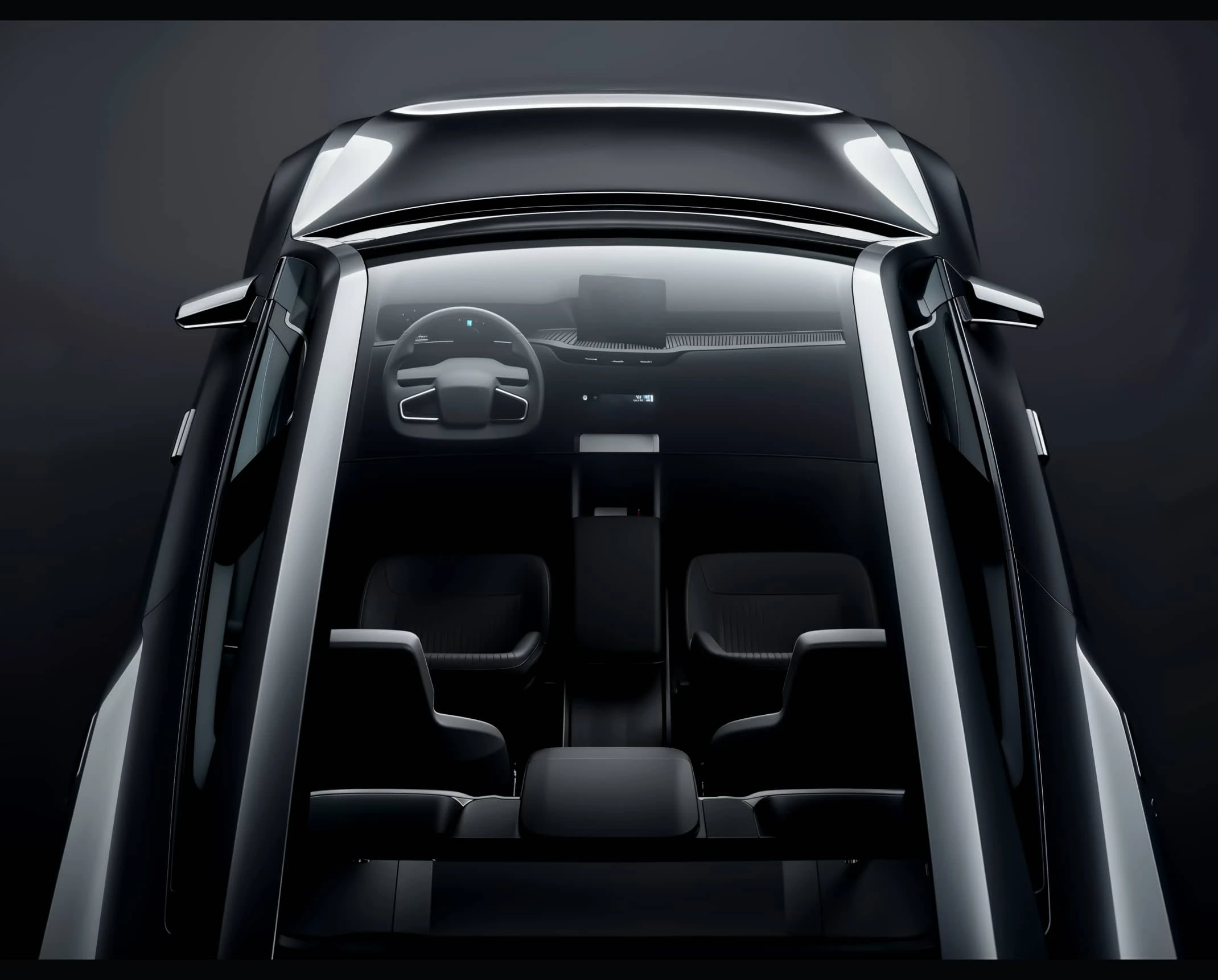 Transparent Car Seen From Above
